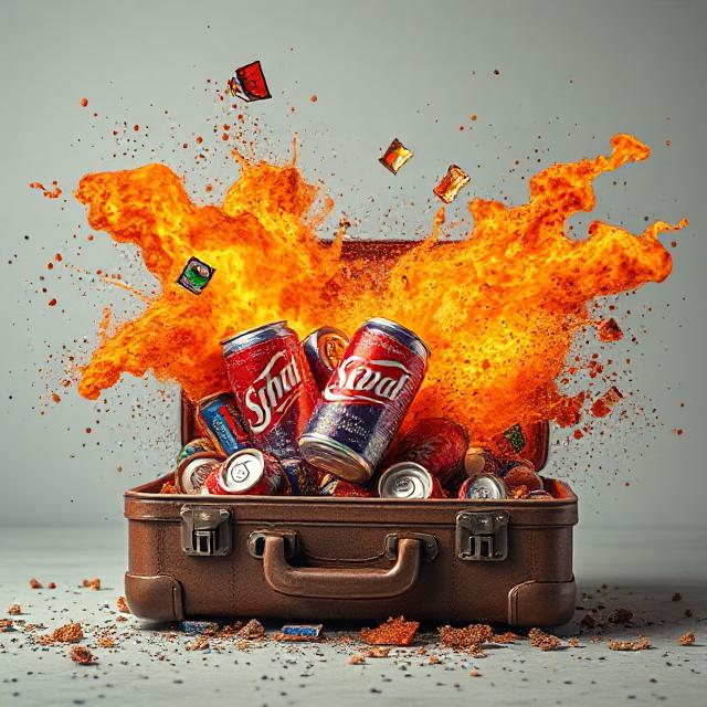 ¿Las latas de refresco realmente explotan en equipaje?