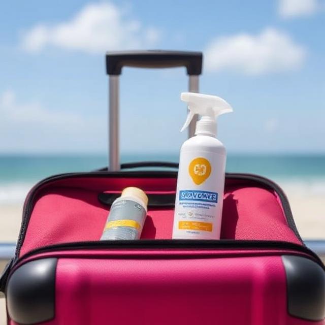 Consejos para empacar con seguridad con protector solar en bolsas a cuadros